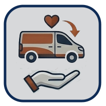 Project vehicle donation icon