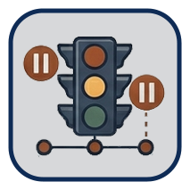 Project pause and near-miss reporting icon